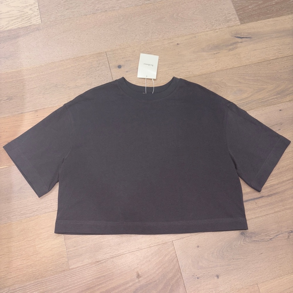 Bohme Charcoal Boxy Cropped Top